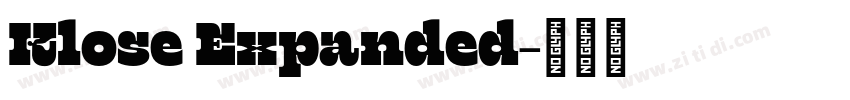 Klose Expanded字体转换